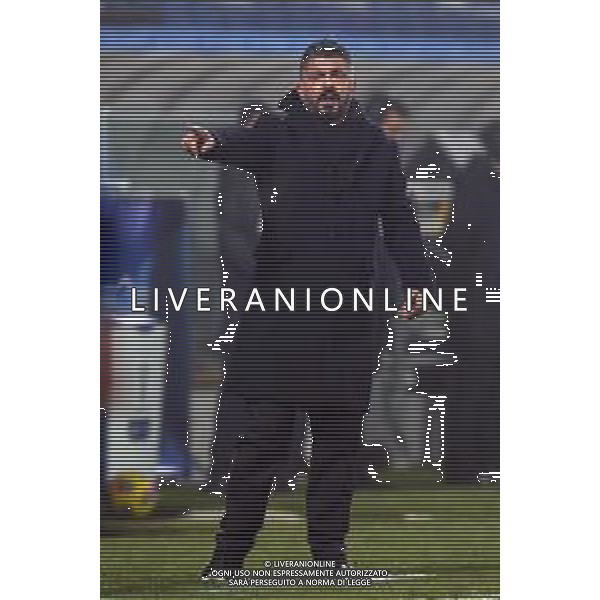 Reggio Emilia 20/01/2021 PS5 Supercoppa Italiana 2020/2021 Juventus vs Napoli - nella foto: Mister Gennaro Gattuso(ssc napoli) ©Claudio Zamagni/Agenzia Aldo Liverani during Italian\'s PS5 Super Cup 2020/2021 soccer match between JUVENTUS F.C and S.S.C.NAPOLI at Mapei Stadium in Reggio Emilia on January 20 2021 photo credit by Claudio Zamagni/Aldo Liverani Photo Agency/AGENZIA ALDO LIVERANI SAS