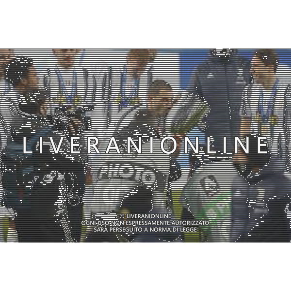 Reggio Emilia 20/01/2021 PS5 Supercoppa Italiana 2020/2021 Juventus vs Napoli - nella foto: festeggiamenti juventus per la vittoria della supercoppa Bonucci Leonardo (Juventus f.c.) bacia il trofeo ©Claudio Zamagni/Agenzia Aldo Liverani during Italian\'s PS5 Super Cup 2020/2021 soccer match between JUVENTUS F.C and S.S.C.NAPOLI at Mapei Stadium in Reggio Emilia on January 20 2021 photo credit by Claudio Zamagni/Aldo Liverani Photo Agency/AGENZIA ALDO LIVERANI SAS