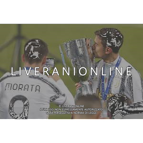 Reggio Emilia 20/01/2021 PS5 Supercoppa Italiana 2020/2021 Juventus vs Napoli - nella foto: festeggiamenti juventus per la vittoria della supercoppa Dybala Paulo (Juventus f.c.) bacia il trofeo ©Claudio Zamagni/Agenzia Aldo Liverani during Italian\'s PS5 Super Cup 2020/2021 soccer match between JUVENTUS F.C and S.S.C.NAPOLI at Mapei Stadium in Reggio Emilia on January 20 2021 photo credit by Claudio Zamagni/Aldo Liverani Photo Agency/AGENZIA ALDO LIVERANI SAS