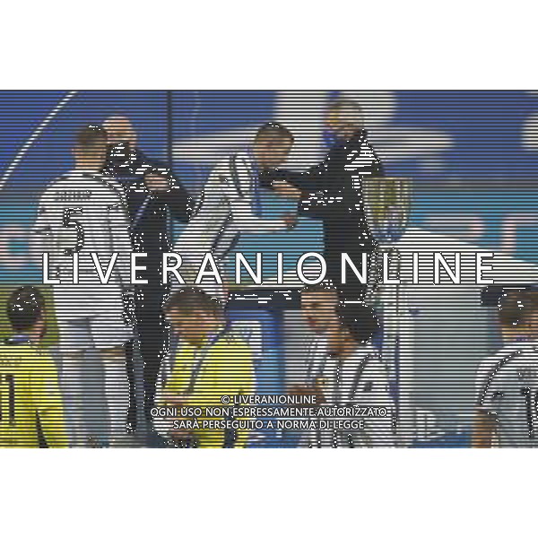 Reggio Emilia 20/01/2021 PS5 Supercoppa Italiana 2020/2021 Juventus vs Napoli - nella foto: Bernardeschi Federico (Juventus f.c.) Arthur (Juventus f.c.) sul podio a fine gara ©Claudio Zamagni/Agenzia Aldo Liverani during Italian\'s PS5 Super Cup 2020/2021 soccer match between JUVENTUS F.C and S.S.C.NAPOLI at Mapei Stadium in Reggio Emilia on January 20 2021 photo credit by Claudio Zamagni/Aldo Liverani Photo Agency