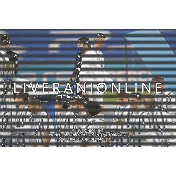 Reggio Emilia 20/01/2021 PS5 Supercoppa Italiana 2020/2021 Juventus vs Napoli - nella foto: Cristiano Ronaldo (Juventus f.c.) sul podio ©Claudio Zamagni/Agenzia Aldo Liverani during Italian\'s PS5 Super Cup 2020/2021 soccer match between JUVENTUS F.C and S.S.C.NAPOLI at Mapei Stadium in Reggio Emilia on January 20 2021 photo credit by Claudio Zamagni/Aldo Liverani Photo Agency