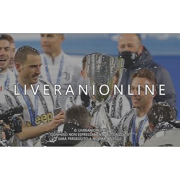 Reggio Emilia 20/01/2021 PS5 Supercoppa Italiana 2020/2021 Juventus vs Napoli - nella foto: festeggiamenti Juventus per la vittoria della supercoppa ©Claudio Zamagni/Agenzia Aldo Liverani during Italian\'s PS5 Super Cup 2020/2021 soccer match between JUVENTUS F.C and S.S.C.NAPOLI at Mapei Stadium in Reggio Emilia on January 20 2021 photo credit by Claudio Zamagni/Aldo Liverani Photo Agency