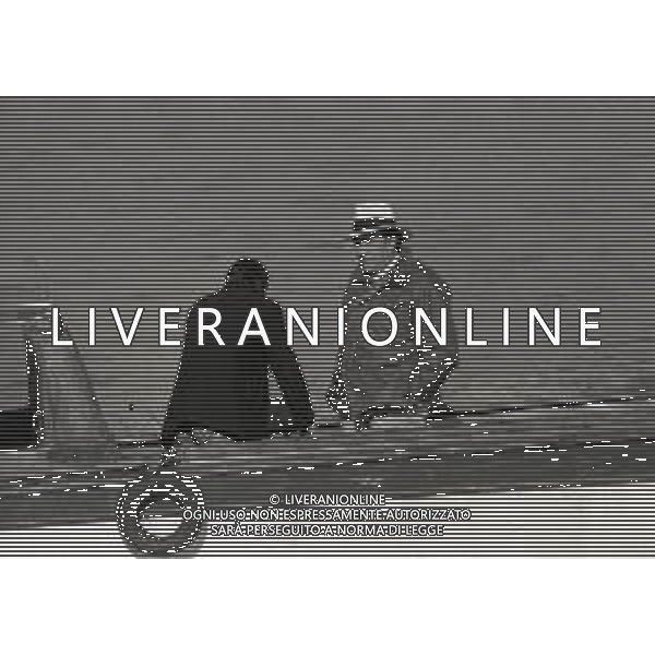 RETROSPETTIVA UGO TOGNAZZI ATTORE NELLA FOTO UGO TOGNAZZI SET DEL FILM “LA STANZA DEL VESCOVO“ NELL\'ANNO 1976 A STRESA AG ALDO LIVERANI SAS 