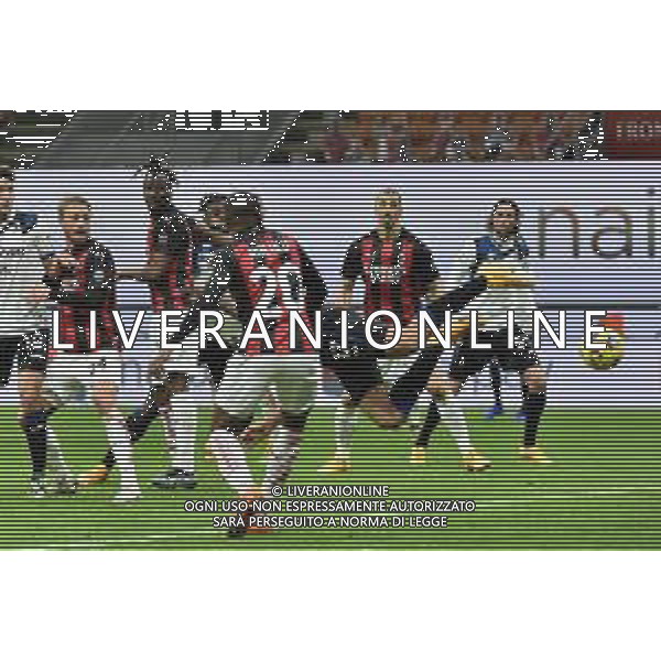 Cristian Romero (Atalanta) segna il gol dell’1 a 0 Milan vs Atalanta Campionato Serie A TIM - 19a giornata Milano 23-01-2021 Stadio Giuseppe Meazza - San Siro foto Roberto Garavaglia/ag. Aldo Liverani sas /AGENZIA ALDO LIVERANI SAS