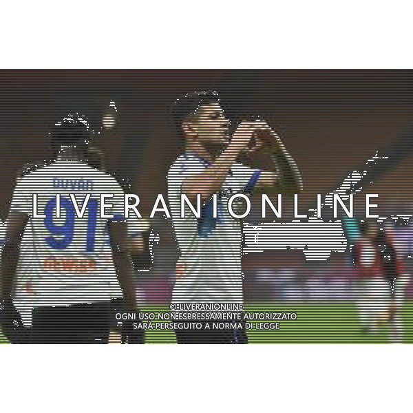 Cristian Romero (Atalanta) esulta dopo il gol dell\'1 a 0 Milan vs Atalanta Campionato Serie A TIM - 19a giornata Milano 23-01-2021 Stadio Giuseppe Meazza - San Siro foto Roberto Garavaglia/ag. Aldo Liverani sas /AGENZIA ALDO LIVERANI SAS