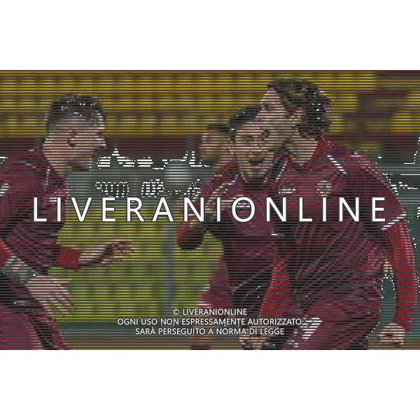 Fabio Fagiolini/LM - Livorno vs Albinoleffe - Italian football Serie C match 2020/2021 23 January 2021 - Armando Picchi stadium, livorno, Italy Photo showing: Livorno players celebrate after scoring the goal of Gabriele Morelli (Livorno) @LM/Fabio Fagiolini/AGENZIA ALDO LIVERANI SAS