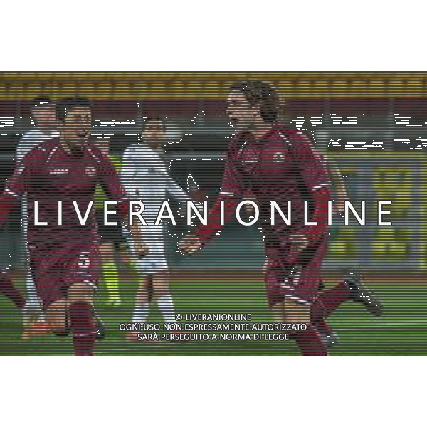 Fabio Fagiolini/LM - Livorno vs Albinoleffe - Italian football Serie C match 2020/2021 23 January 2021 - Armando Picchi stadium, livorno, Italy Photo showing: Livorno players celebrate after scoring the goal of Gabriele Morelli (Livorno) @LM/Fabio Fagiolini/AGENZIA ALDO LIVERANI SAS