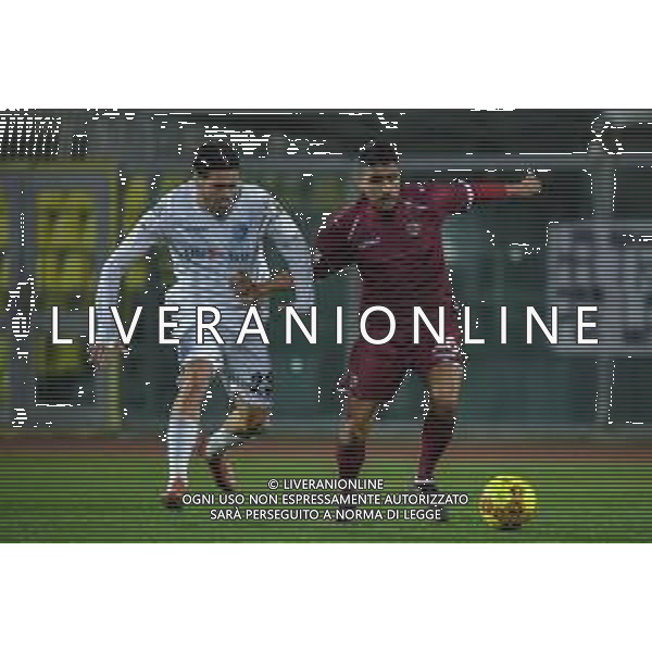 Fabio Fagiolini/LM - Livorno vs Albinoleffe - Italian football Serie C match 2020/2021 23 January 2021 - Armando Picchi stadium, livorno, Italy Photo showing: Hamza Haoudi (Livorno) and Francesco Gelli (Albinoleffe) @LM/Fabio Fagiolini/AGENZIA ALDO LIVERANI SAS