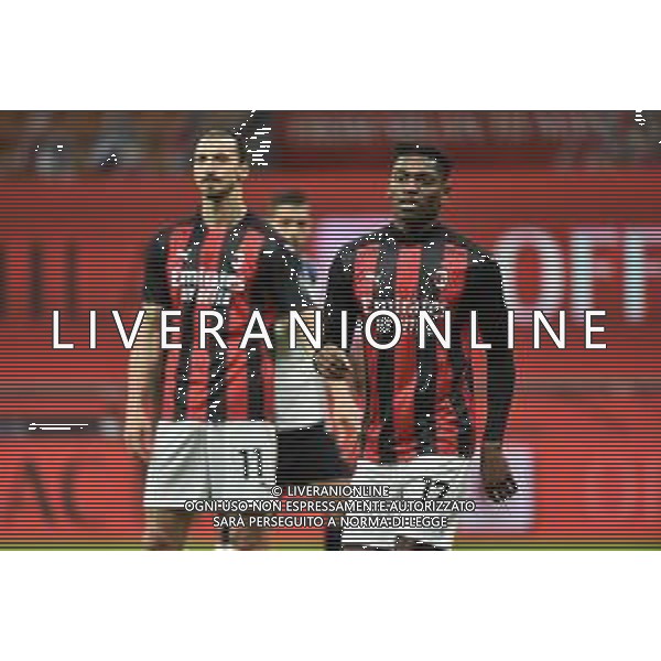 Zlatan Ibrahimovic (Milan) e Rafael Leao (Milan) Milan vs Atalanta Campionato Serie A TIM - 19a giornata Milano 23-01-2021 Stadio Giuseppe Meazza - San Siro foto Roberto Garavaglia/ag. Aldo Liverani sas /AGENZIA ALDO LIVERANI SAS