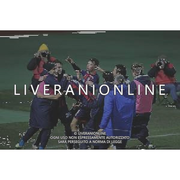 Festeggiamenti di tutta la panchina dell\'Imolese calcio a Emanuele Torrasi - Imolese calcio - Padova Campionato calcio Serie C Lega Pro Imola 23.01.2021 ©SANNA /AGENZIA ALDO LIVERANI SAS