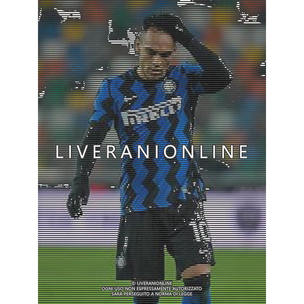Ettore Griffoni/LM - Udinese Calcio vs FC Internazionale - Italian football Serie A match 2020/2021 23 January 2021 - Friuli - Dacia Arena stadium, udine, Italy Photo showing: Disappointment, frustration of Lautaro Martinez of Internazionale @LM/Ettore Griffoni/AGENZIA ALDO LIVERANI SAS