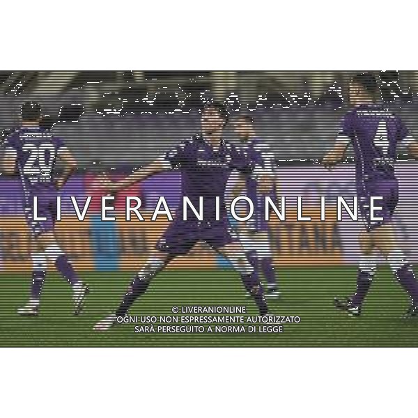 Matteo Papini/LM - ACF Fiorentina vs FC Crotone - Italian football Serie A match 2020/2021 23 January 2021 - Artemio Franchi stadium, florence, Italy Photo showing: Dusan Vlahovic of ACF Fiorentina celebrates after scoring a goal @LM/Matteo Papini/AGENZIA ALDO LIVERANI SAS