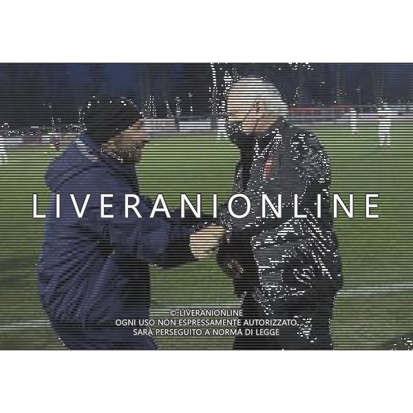 IMOLA 23 01 2021 IMOLESE CALCIO-PADOVA 1-1 SERIE C NELLA FOTO ALLENATORE DELL\'IMOLESE CALCIO PASQUALE CATALANO E ANDERA MANDORLINI ALLENATORE DEL PADOVA CALCIO ©SANNA/AGENZIA ALDO LIVERANI SAS