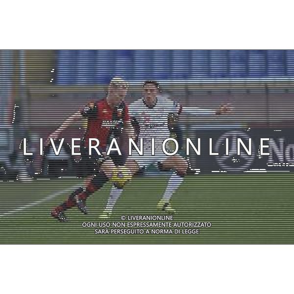 Danilo Vigo/LM - Genoa CFC vs Cagliari Calcio - Italian football Serie A match 2020/2021 24 January 2021 - Luigi Ferraris stadium, Genova, Italy Photo showing: Lennart Czyborra (Genoa) , Gabriele Zappa (Cagliari) @LM/Danilo Vigo/AGENZIA ALDO LIVERANI SAS