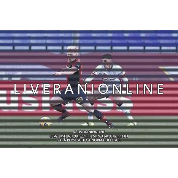 Danilo Vigo/LM - Genoa CFC vs Cagliari Calcio - Italian football Serie A match 2020/2021 24 January 2021 - Luigi Ferraris stadium, Genova, Italy Photo showing: Lennart Czyborra (Genoa) , Gabriele Zappa (Cagliari) @LM/Danilo Vigo/AGENZIA ALDO LIVERANI SAS