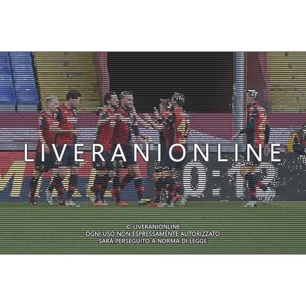 Danilo Vigo/LM - Genoa CFC vs Cagliari Calcio - Italian football Serie A match 2020/2021 24 January 2021 - Luigi Ferraris stadium, Genova, Italy Photo showing: team Genoa, celebrates after scoring a goal @LM/Danilo Vigo/AGENZIA ALDO LIVERANI SAS