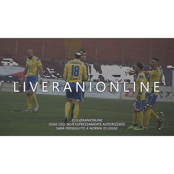MANTOVA - FERMANA CAMPIONATO CALCIO SERIE C LEGA PRO 24.01.2021 NELLA FOTO DELUSIONE GIOCATORI FERMANA A FINE GARA ©SANTANDREA/AGENZIA ALDO LIVERANI SAS