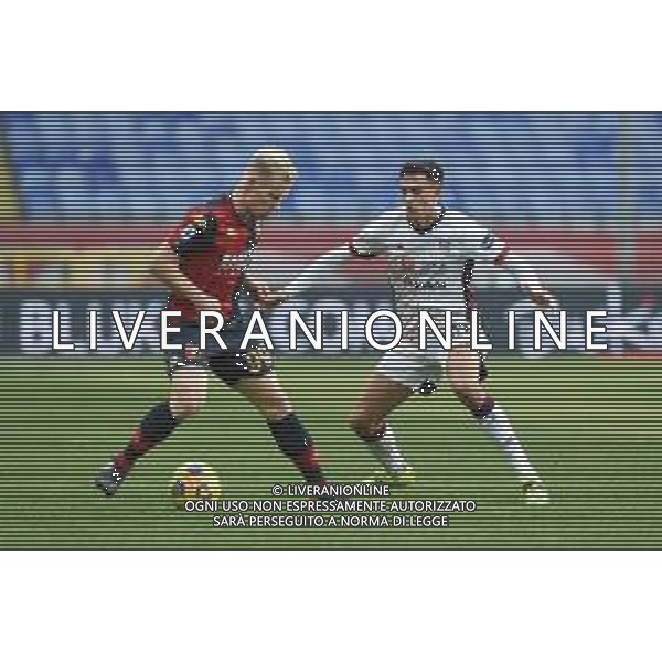 Danilo Vigo/LM - Genoa CFC vs Cagliari Calcio - Italian football Serie A match 2020/2021 24 January 2021 - Luigi Ferraris stadium, Genova, Italy Photo showing: Lennart Czyborra (Genoa) , Gabriele Zappa (Cagliari) @LM/Danilo Vigo/AGENZIA ALDO LIVERANI SAS