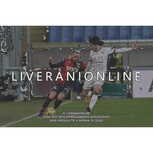 Danilo Vigo/LM - Genoa CFC vs Cagliari Calcio - Italian football Serie A match 2020/2021 24 January 2021 - Luigi Ferraris stadium, Genova, Italy Photo showing: Davide Zappacosta (Genoa), Riccardo Sottil (Cagliari) @LM/Danilo Vigo/AGENZIA ALDO LIVERANI SAS