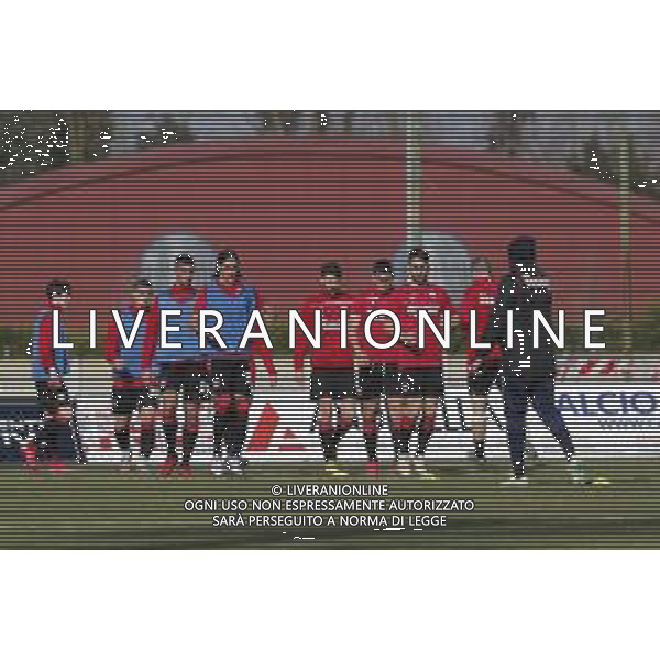 Legnago Salus - Vis Pesaro Campionato di Calcio serie C del 24/01/2021 - nella foto: la vis pesaro durante il riscaldamento ©Claudio Zamagni/Agenzia Aldo Liverani s.a.s. /AGENZIA ALDO LIVERANI SAS