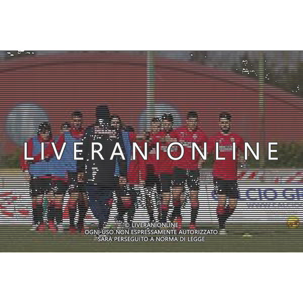 Legnago Salus - Vis Pesaro Campionato di Calcio serie C del 24/01/2021 - nella foto: la vis pesaro durante il riscaldamento ©Claudio Zamagni/Agenzia Aldo Liverani s.a.s. /AGENZIA ALDO LIVERANI SAS