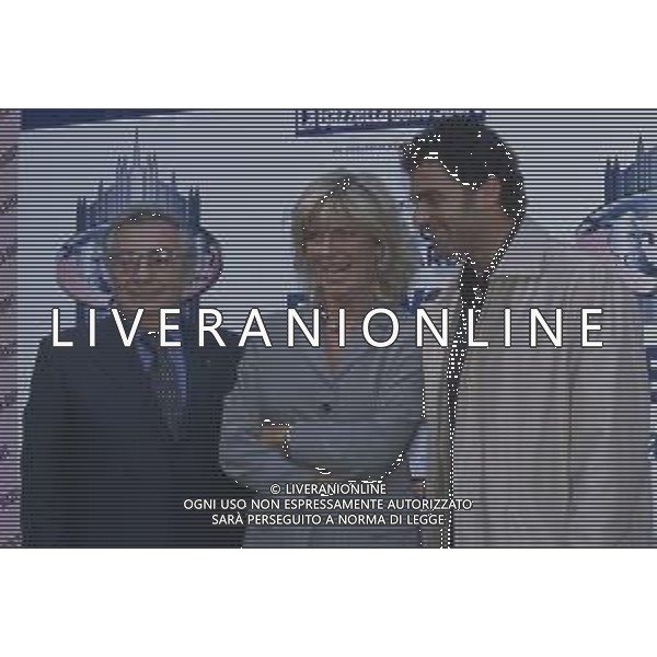 CANDIDO CANNAVO\' GIORNALISTA EX DIRETTORE DELA GAZZETTA DELLO SPORT NELLA FOTO:CANDIDO CANNAVO\' E ALBERTO TOMBA E CRISTILLINO PH.ARCHIVIO AGENZIA ALDO LIVERANIS SAS