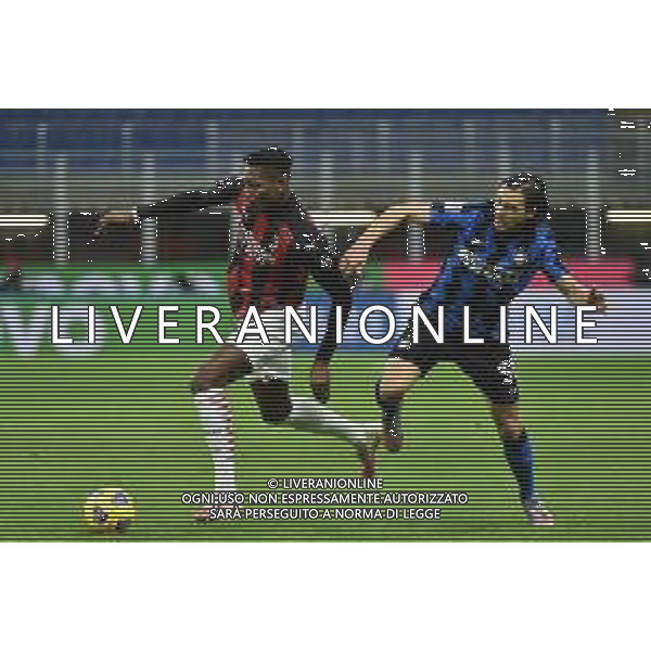 Rafael Leao (Milan) e Matteo Darmian (Inter) Inter vs Milan Coppa Italia - quarti di finale Milano 26-01-2021 Stadio Giuseppe Meazza - San Siro foto Roberto Garavaglia/ag. Aldo Liverani sas /AGENZIA ALDO LIVERANI SAS