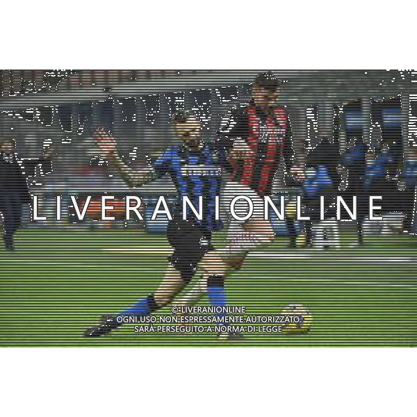 Marcelo Brozovic (Inter) e Theo Hernandez (Milan) Inter vs Milan Coppa Italia - quarti di finale Milano 26-01-2021 Stadio Giuseppe Meazza - San Siro foto Roberto Garavaglia/ag. Aldo Liverani sas /AGENZIA ALDO LIVERANI SAS