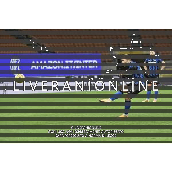 Christian Eriksen (Inter) segna il gol del 2 a 1 su punizione Inter vs Milan Coppa Italia - quarti di finale Milano 26-01-2021 Stadio Giuseppe Meazza - San Siro foto Roberto Garavaglia/ag. Aldo Liverani sas /AGENZIA ALDO LIVERANI SAS