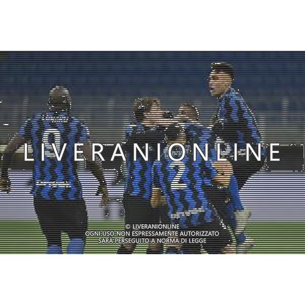 esultanza Inter dopo il gol del 2 a 1Christian Eriksen Inter vs Milan Coppa Italia - quarti di finale Milano 26-01-2021 Stadio Giuseppe Meazza - San Siro foto Roberto Garavaglia/ag. Aldo Liverani sas /AGENZIA ALDO LIVERANI SAS