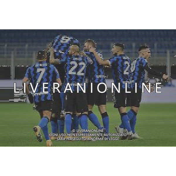 esultanza Inter dopo il gol del 2 a 1 Christian Eriksen Inter vs Milan Coppa Italia - quarti di finale Milano 26-01-2021 Stadio Giuseppe Meazza - San Siro foto Roberto Garavaglia/ag. Aldo Liverani sas /AGENZIA ALDO LIVERANI SAS