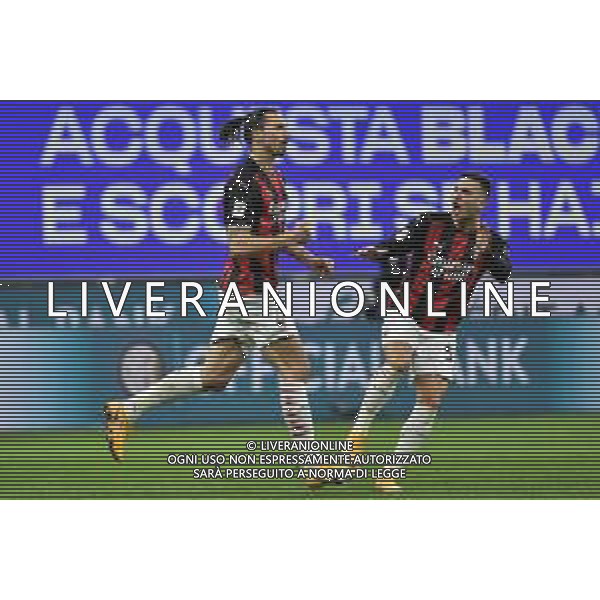 Zlatan Ibrahimovic (Milan) SX esulta dopo il gol dell’1 a 0 Inter vs Milan Coppa Italia - quarti di finale Milano 26-01-2021 Stadio Giuseppe Meazza - San Siro foto Roberto Garavaglia/ag. Aldo Liverani sas