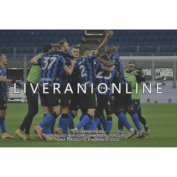 esultanza Inter dopo il gol del 2 a 1 Inter vs Milan Coppa Italia - quarti di finale Milano 26-01-2021 Stadio Giuseppe Meazza - San Siro foto Roberto Garavaglia/ag. Aldo Liverani sas