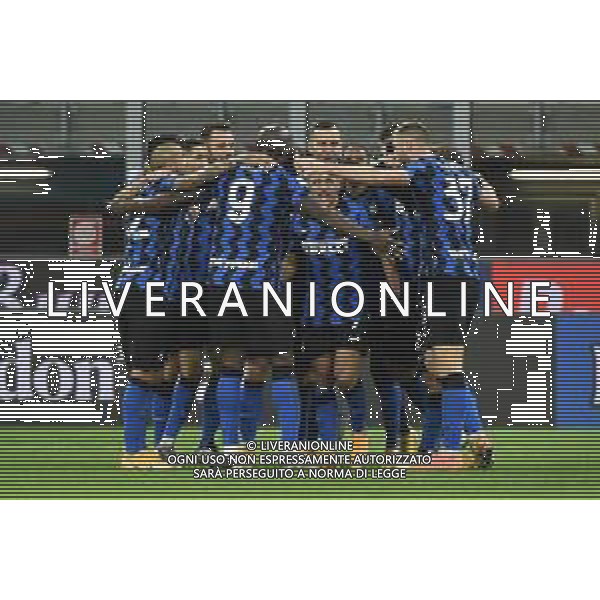 esultanza Inter a fine gara Inter vs Milan Coppa Italia - quarti di finale Milano 26-01-2021 Stadio Giuseppe Meazza - San Siro foto Roberto Garavaglia/ag. Aldo Liverani sas