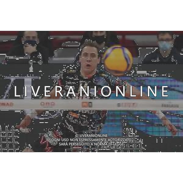 Loris Cerquiglini/LM - Sir Safety Conad Perugia vs Consar Ravenna - Italian Volleyball Men Cup 2020/2021 27 January 2021 - PalaEvangelisti, perugia, Italy Photo showing: aleksandar atanasijevic (n.14 opposite spiker sir safety conad perugia) serve @LM/Loris Cerquiglini/AGENZIA ALDO LIVERANI SAS