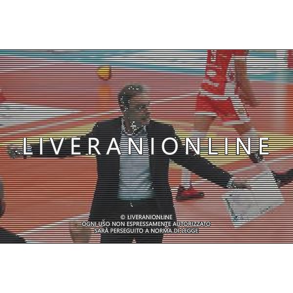 Loris Cerquiglini/LM - Sir Safety Conad Perugia vs Consar Ravenna - Italian Volleyball Men Cup 2020/2021 27 January 2021 - PalaEvangelisti, perugia, Italy Photo showing: marco bonitta (1¬∞ allenatore consar ravenna) exultation @LM/Loris Cerquiglini/AGENZIA ALDO LIVERANI SAS