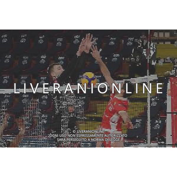 Loris Cerquiglini/LM - Sir Safety Conad Perugia vs Consar Ravenna - Italian Volleyball Men Cup 2020/2021 27 January 2021 - PalaEvangelisti, perugia, Italy Photo showing: oleh plotnytskyi (n.17 bitter sticker sir safety conad perugia) vs redwitz rafael (n.5 consar ravenna) @LM/Loris Cerquiglini/AGENZIA ALDO LIVERANI SAS