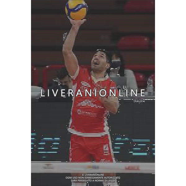 Loris Cerquiglini/LM - Sir Safety Conad Perugia vs Consar Ravenna - Italian Volleyball Men Cup 2020/2021 27 January 2021 - PalaEvangelisti, perugia, Italy Photo showing: redwitz rafael (n.5 consar ravenna) serve @LM/Loris Cerquiglini/AGENZIA ALDO LIVERANI SAS