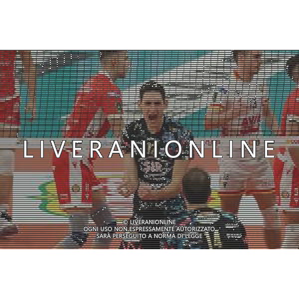 Loris Cerquiglini/LM - Sir Safety Conad Perugia vs Consar Ravenna - Italian Volleyball Men Cup 2020/2021 27 January 2021 - PalaEvangelisti, perugia, Italy Photo showing: roberto russo (n.12 middle-blocker sir safety conad perugia) exultation @LM/Loris Cerquiglini/AGENZIA ALDO LIVERANI SAS