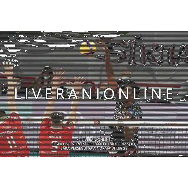 Loris Cerquiglini/LM - Sir Safety Conad Perugia vs Consar Ravenna - Italian Volleyball Men Cup 2020/2021 27 January 2021 - PalaEvangelisti, perugia, Italy Photo showing: wilfredo leon venero (n.9 hitter spiker sir safety conad perugia) spike @LM/Loris Cerquiglini/AGENZIA ALDO LIVERANI SAS