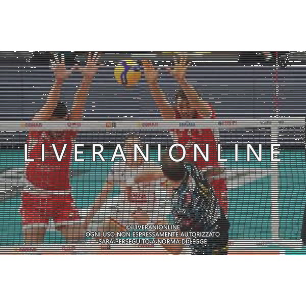 Loris Cerquiglini/LM - Sir Safety Conad Perugia vs Consar Ravenna - Italian Volleyball Men Cup 2020/2021 27 January 2021 - PalaEvangelisti, perugia, Italy Photo showing: aleksandar atanasijevic (n.14 opposite spiker sir safety conad perugia) spike @LM/Loris Cerquiglini/AGENZIA ALDO LIVERANI SAS