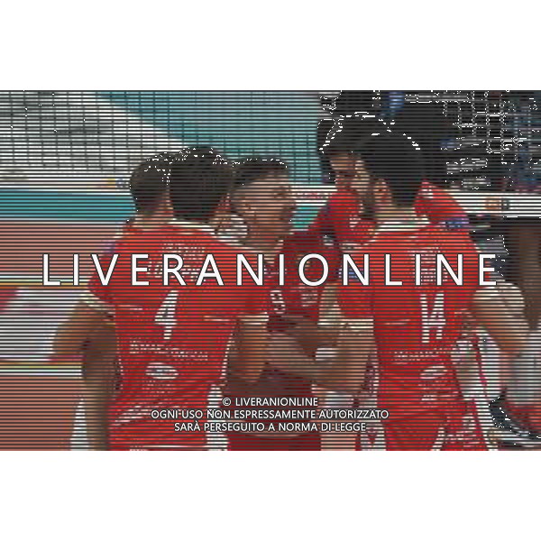 Loris Cerquiglini/LM - Sir Safety Conad Perugia vs Consar Ravenna - Italian Volleyball Men Cup 2020/2021 27 January 2021 - PalaEvangelisti, perugia, Italy Photo showing: consar ravenna exultation @LM/Loris Cerquiglini/AGENZIA ALDO LIVERANI SAS
