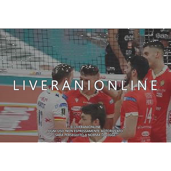 Loris Cerquiglini/LM - Sir Safety Conad Perugia vs Consar Ravenna - Italian Volleyball Men Cup 2020/2021 27 January 2021 - PalaEvangelisti, perugia, Italy Photo showing: consar ravenna exultation @LM/Loris Cerquiglini/AGENZIA ALDO LIVERANI SAS