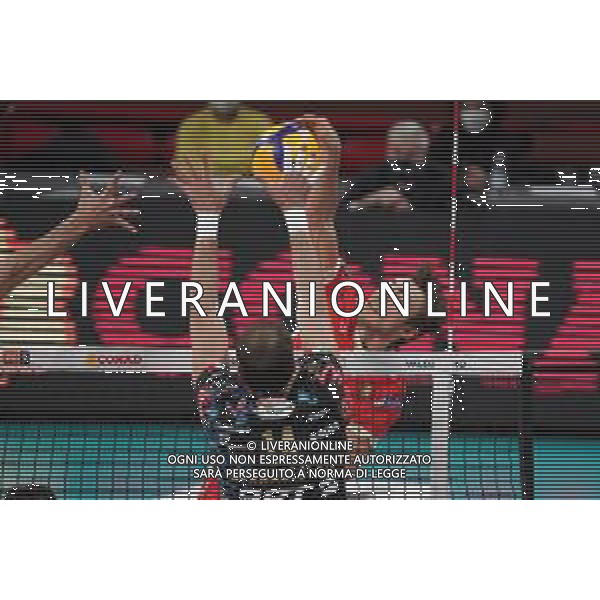 Loris Cerquiglini/LM - Sir Safety Conad Perugia vs Consar Ravenna - Italian Volleyball Men Cup 2020/2021 27 January 2021 - PalaEvangelisti, perugia, Italy Photo showing: loeppky eric (n.4 contar ravenna) spike @LM/Loris Cerquiglini/AGENZIA ALDO LIVERANI SAS