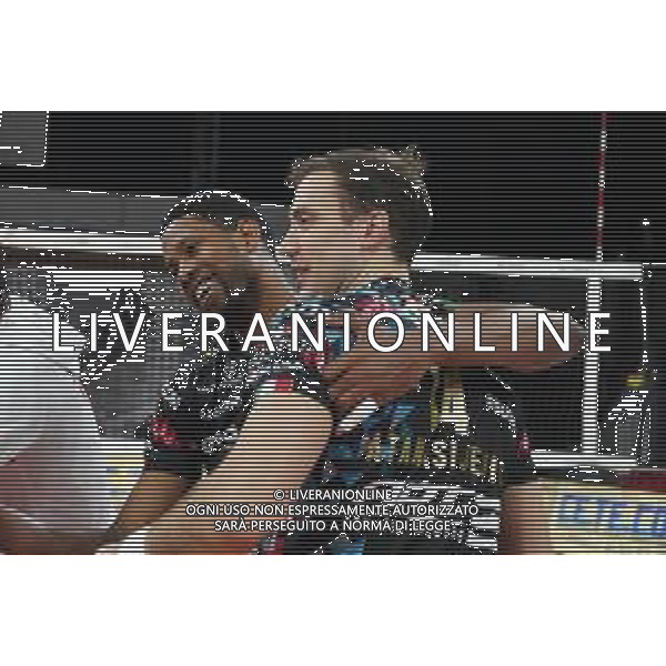 Loris Cerquiglini/LM - Sir Safety Conad Perugia vs Consar Ravenna - Italian Volleyball Men Cup 2020/2021 27 January 2021 - PalaEvangelisti, perugia, Italy Photo showing: wilfredo leon venero (n.9 hitter spiker sir safety conad perugia) sir safety conad He\'s out for the victory of the game @LM/Loris Cerquiglini/AGENZIA ALDO LIVERANI SAS