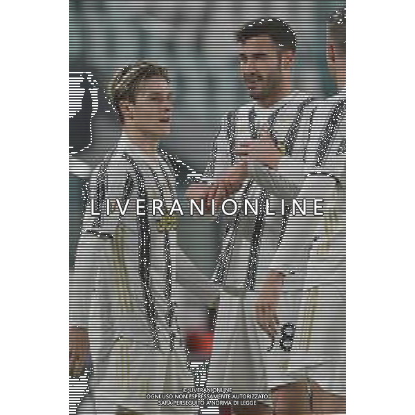 ©Falzone/Agenzia Aldo Liverani Torino 27.01.2021 Stadio Allianz Stadium Juventus vs Spal Quarti di Finale Coppa Italia 2020-2021 Nella foto : ESULTANZA GOL DI GIANLUCA FRABOTTA ©Falzone/AGENZIA ALDO LIVERANI SAS