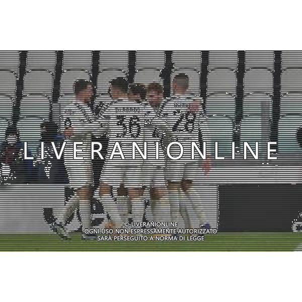 ©Falzone/Agenzia Aldo Liverani Torino 27.01.2021 Stadio Allianz Stadium Juventus vs Spal Quarti di Finale Coppa Italia 2020-2021 Nella foto : ESULTANZA GOL DI DEJAN KULUSEVSKI ©FALZONE/AGENZIA ALDO LIVERANI SAS