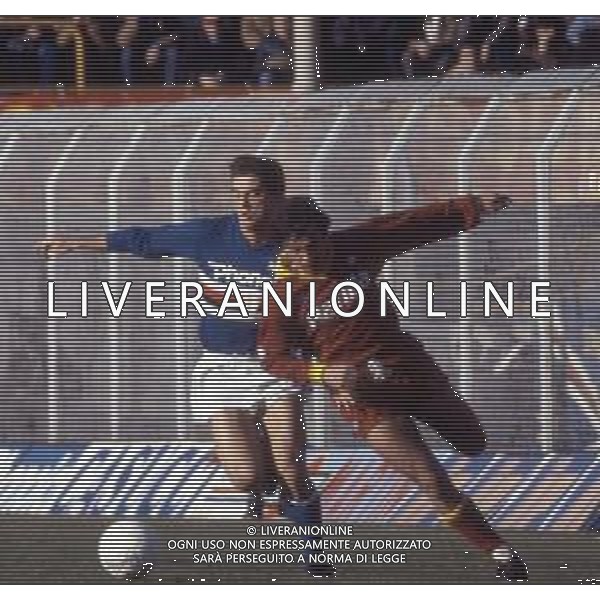 RETROSPETTIVA GIUSEPPE GIANNINI CALCIATORE CON LA MAGLIA DELLA ROMA ©ARCHIVIO/AGENZIA ALDO LIVERANI SAS