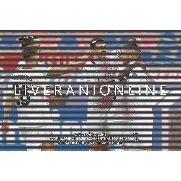 Bologna - Milan Campionato di Calcio Serie A TIM 30/01/2021 nella foto: Esultanza milan dopo il goal Ante Rebic ©Claudio Zamagni/Agenzia Aldo Liverani during Italian Serie A soccer match between BOLOGNA F.C. and A.C.MILAN at Renato Dall\'Ara Stadium on January 30 2021 photo credit by Claudio Zamagni/Aldo Liverani Photo Agency/ AGENZIA ALDO LIVERANI SAS