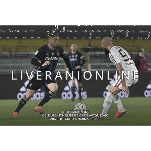 Gabriele Masotti/LM - AC Pisa vs AC Reggiana - Italian Football Championship League BKT 2020/2021 30 January 2021 - Arena Garibaldi stadium, pisa, Italy Photo showing: Simone Palombi (Pisa) hampered by Arlind Ajeti (Reggiana) @LM/Gabriele Masotti AG ALDO LIVERANI SAS